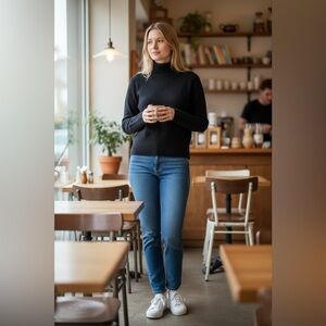 L.L. Bean Black Turtleneck Sweater